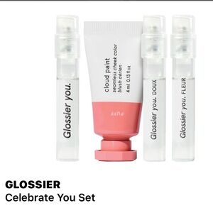 Glossier Celebrate You Skincare Set - Pink and White
